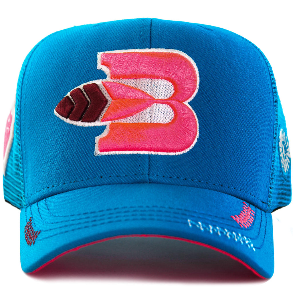 Boné Bão Nu Mundo - B Pena - Azul Claro e Rosa