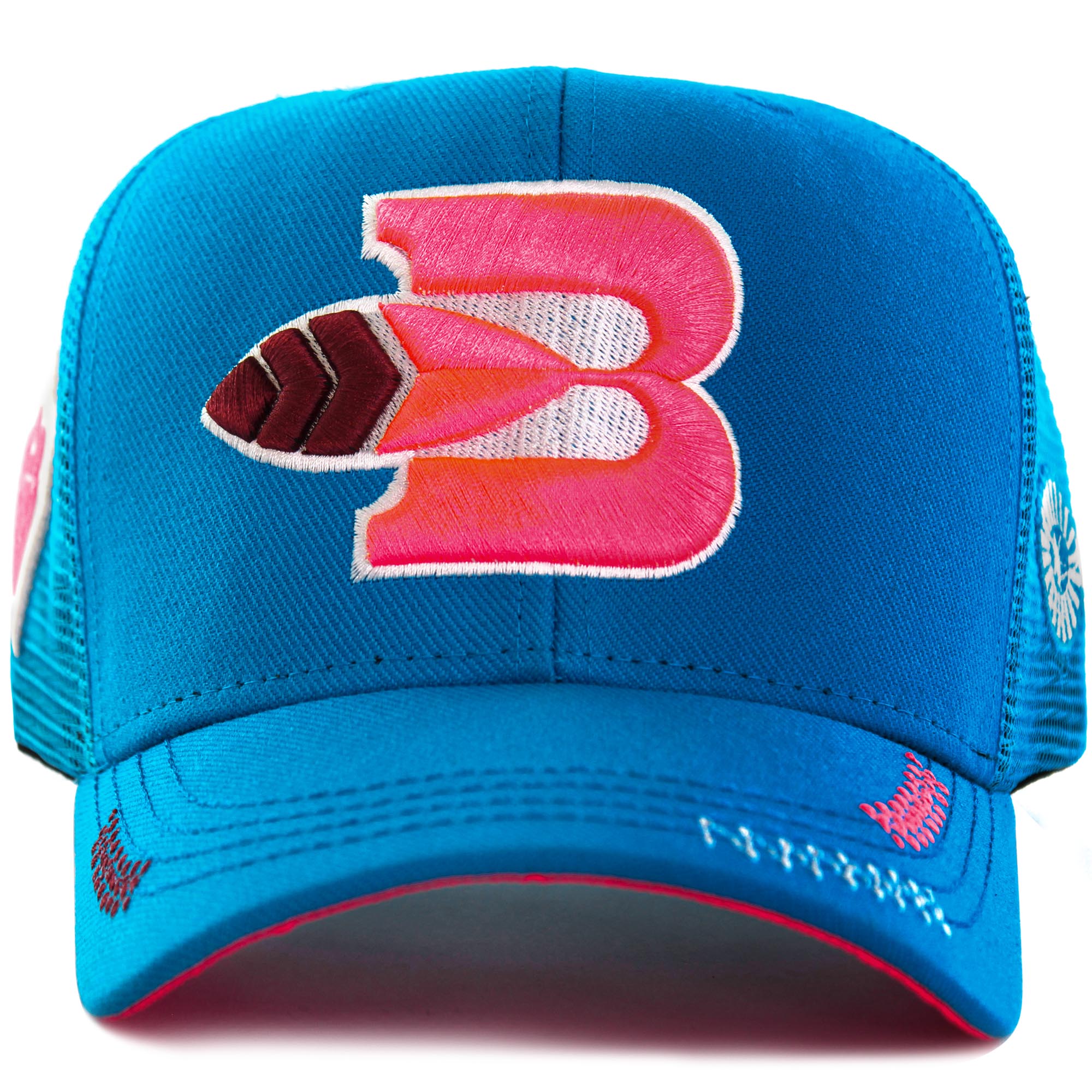 Boné Bão Nu Mundo - B Pena - Azul Claro e Rosa