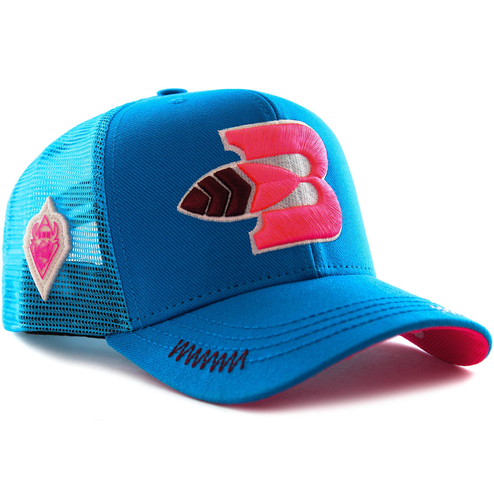 Boné Bão Nu Mundo - B Pena - Azul Claro e Rosa