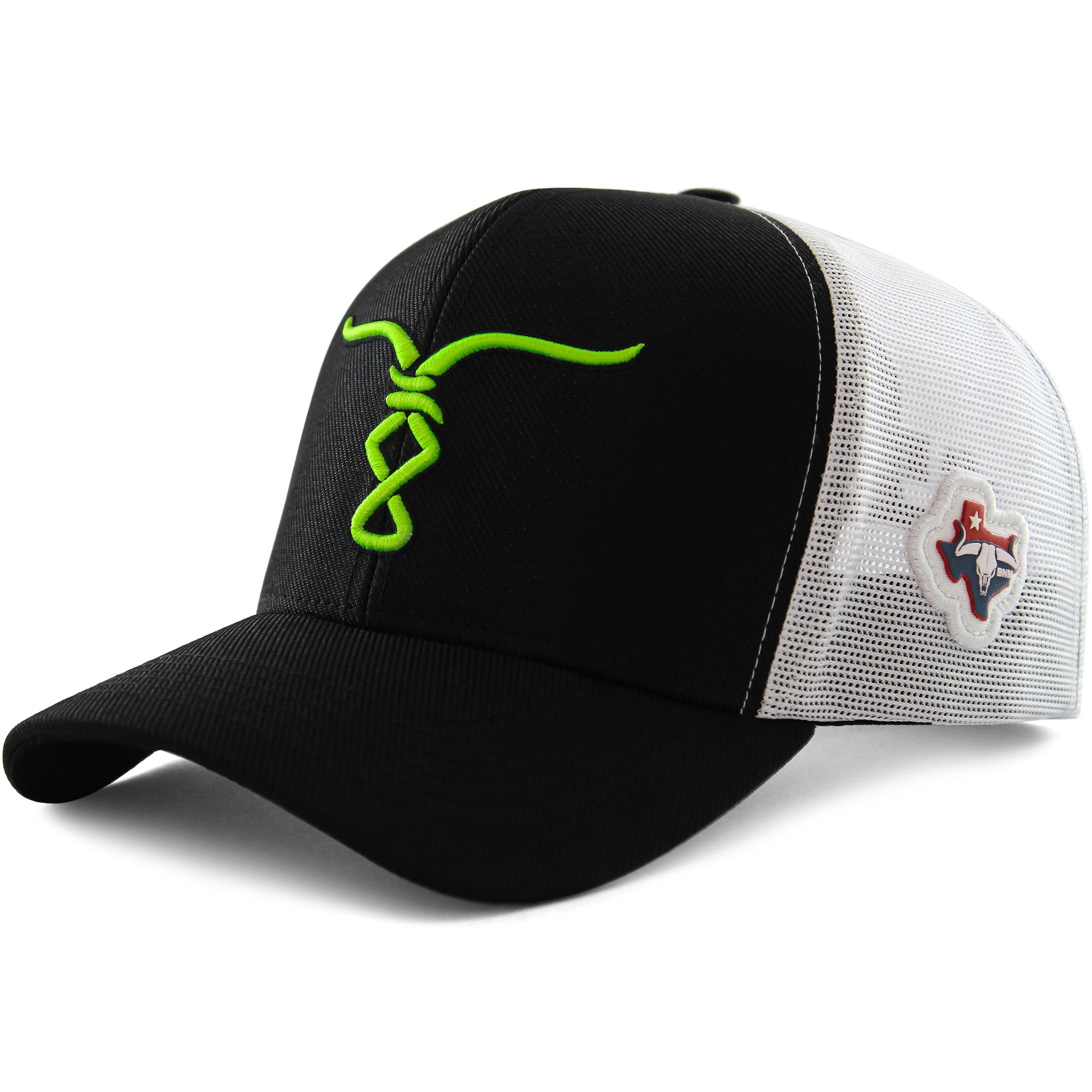 Boné Bão Nu Mundo  - Touro  - Preto e Verde Neon