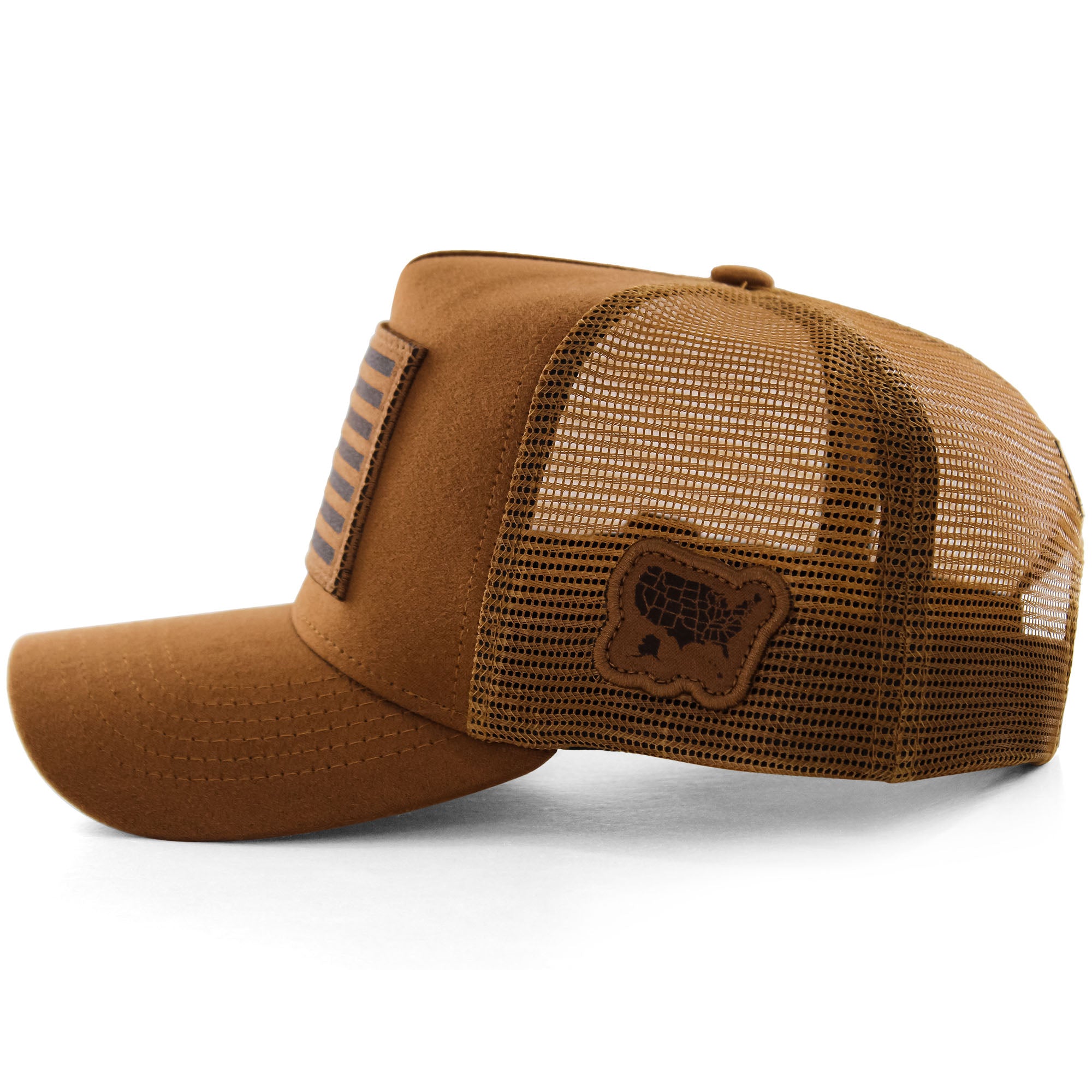 Boné Bão Nu Mundo - Estados Unidos - Camurça Caramelo