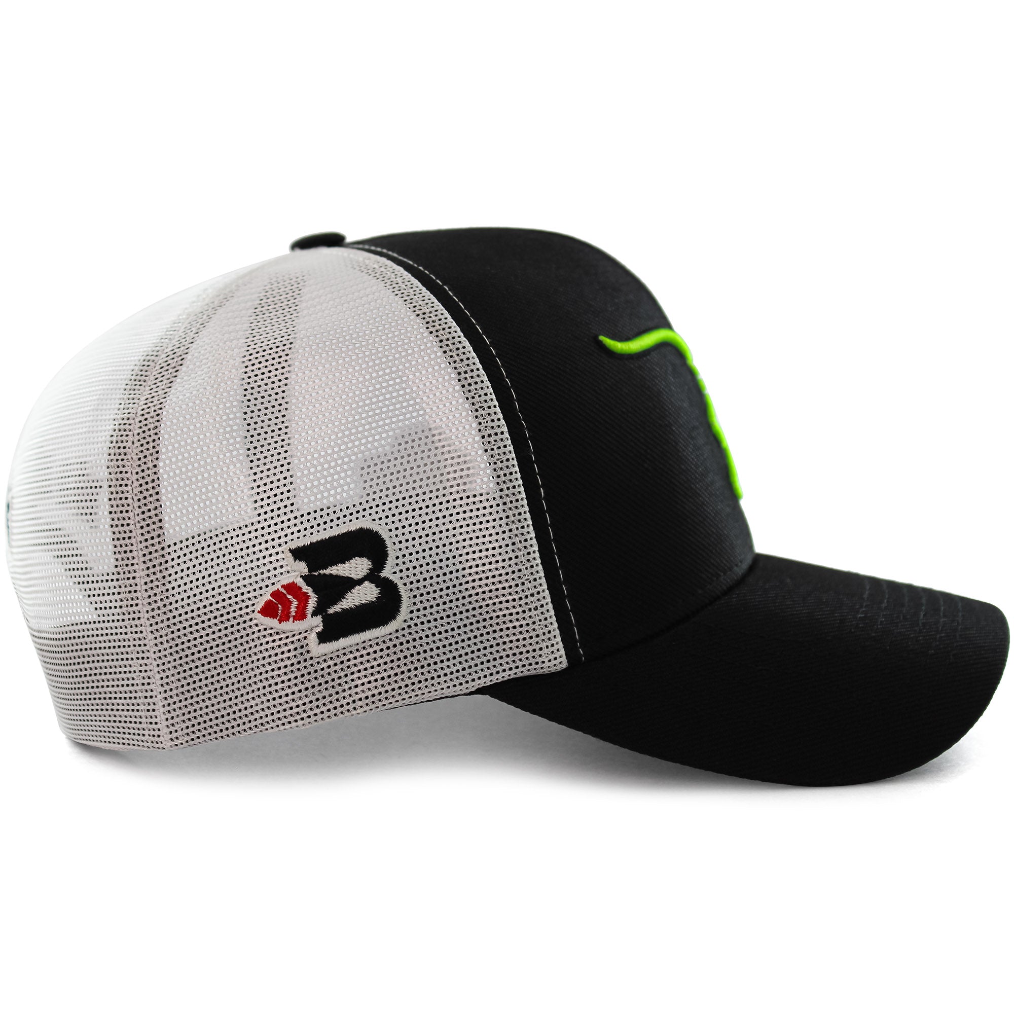 Boné Bão Nu Mundo  - Touro  - Preto e Verde Neon