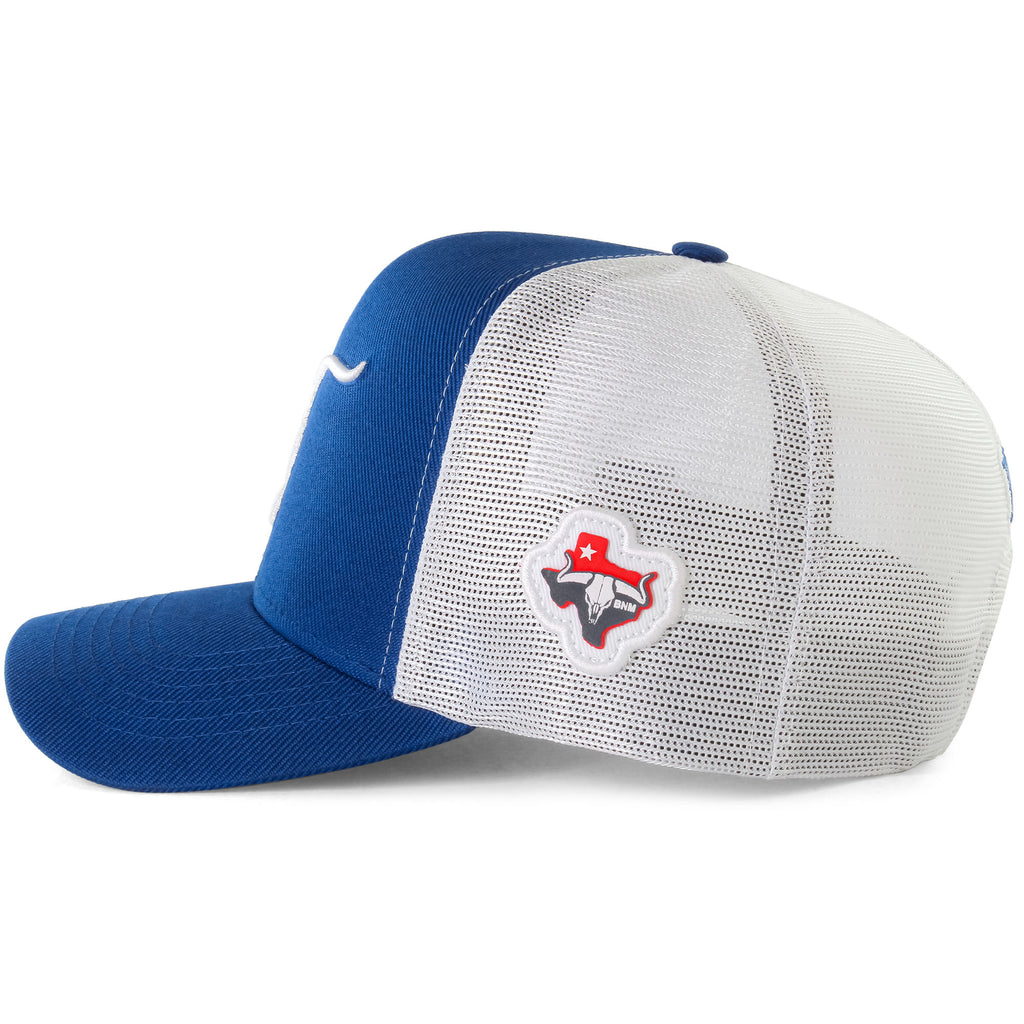 Boné Bão Nu Mundo  - Touro  - Azul Royal e Branco
