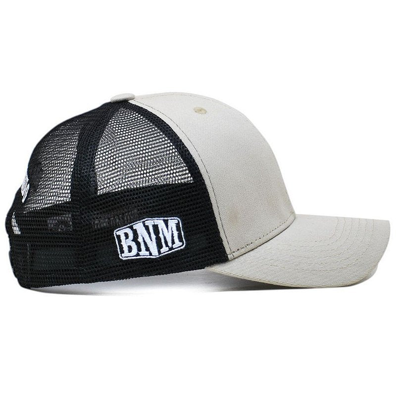 Boné Bão Nu Mundo - Bege e Preto - 6 gomos - Levemente Raso