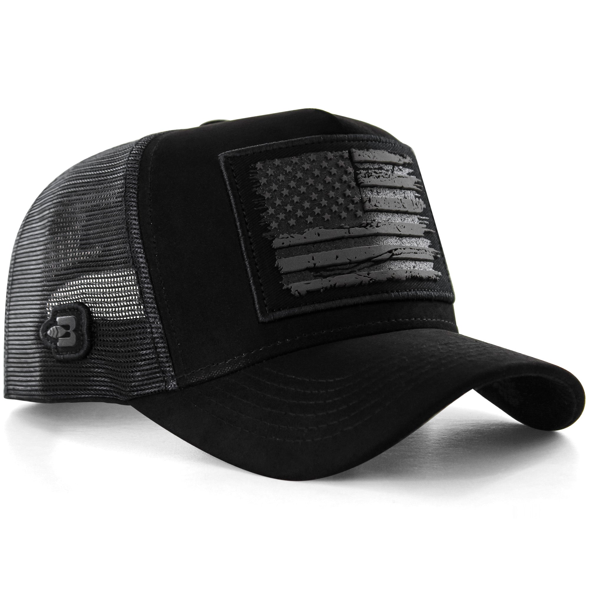 Boné Bão Nu Mundo - Estados Unidos - Camurça Preta - Tamanho Especial