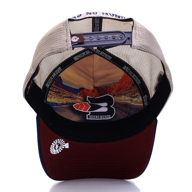 Boné Bão Nu Mundo - B Pena - Bege e Marinho