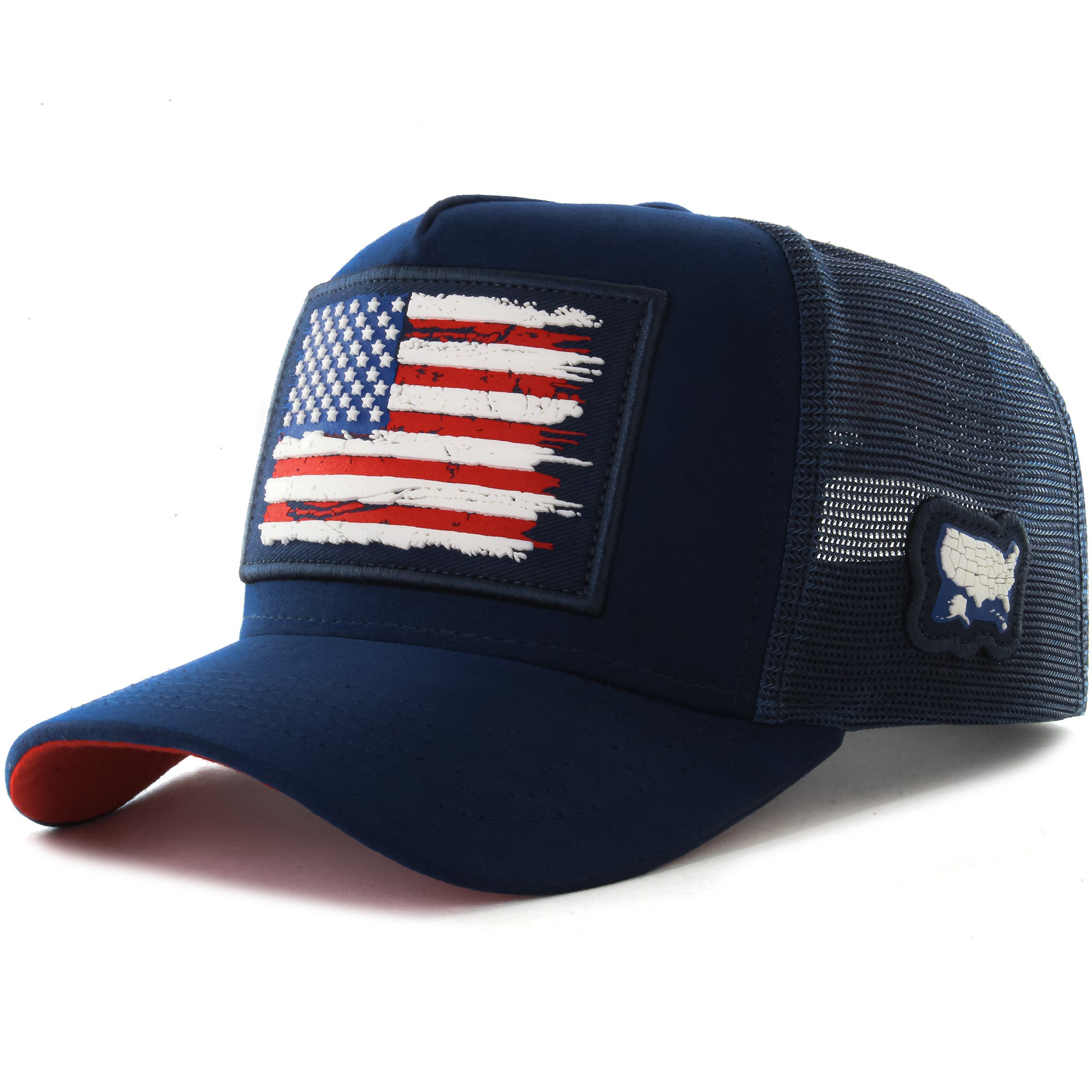 Boné Bão Nu Mundo - Estados Unidos - Camurça Azul Marinho