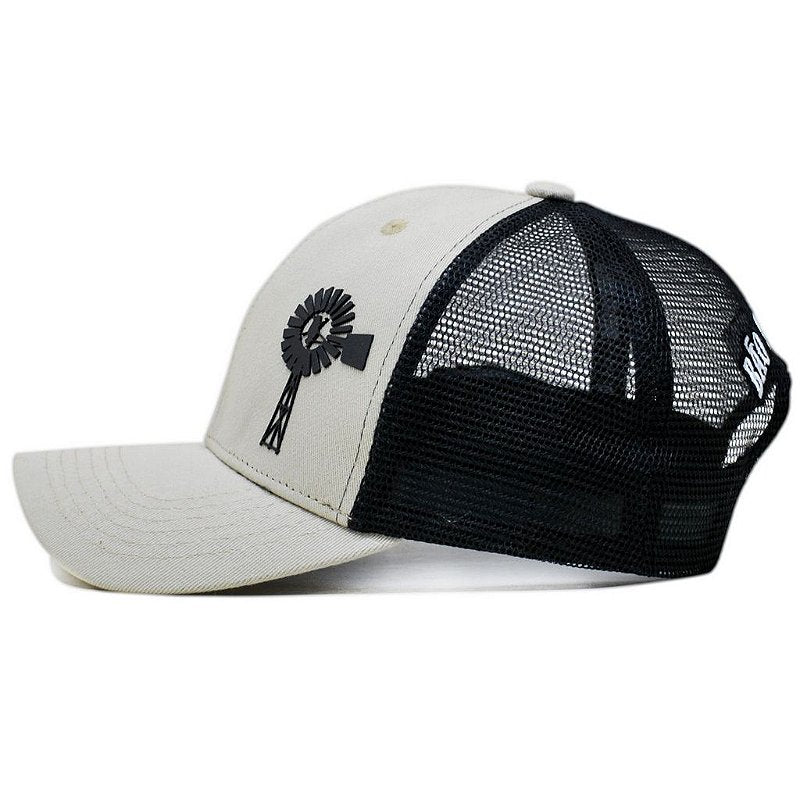 Boné Bão Nu Mundo - Bege e Preto - 6 gomos - Levemente Raso